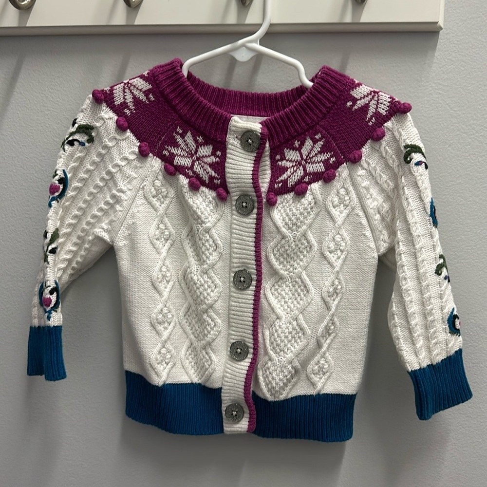 Frozen Theme Hanna Andersson Sweater Size 18-24months